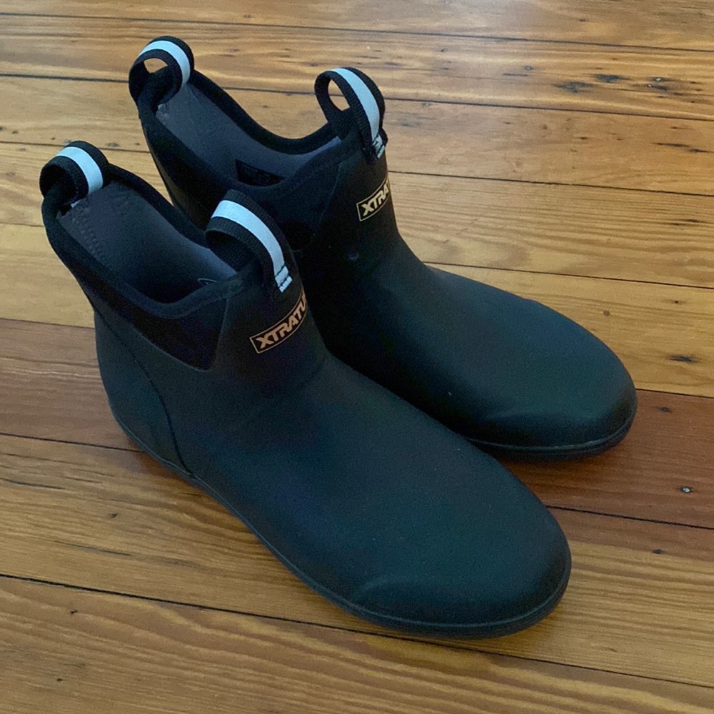 Mens Xtratuf Ankle Deck Boots Black Sz 9